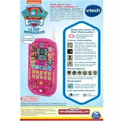 VTECH - PAT PATROUILLE - Smartphone Éducatif Rose 