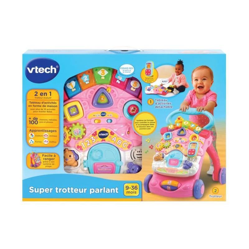 Trotteur parlant 2 en 1 VTECH - Super Trotteur Rose - 9 à 36 mois