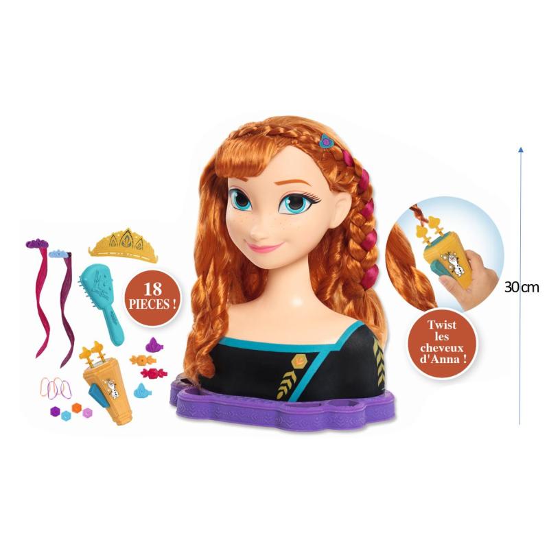 Disney Princess La Reine des Neiges 2 - Tête à Coiffer Deluxe - Anna