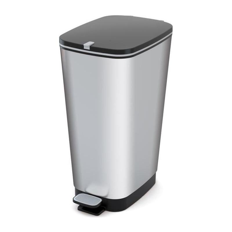 Poubelle à pédale KIS Chic - 42.5L Inox - Design élégant