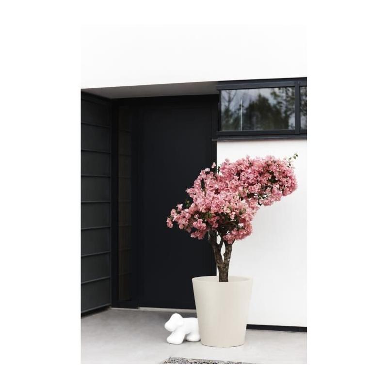 Pot de fleurs ELHO Pure Straight Round 50 Blanc Lin - 100% recyclé