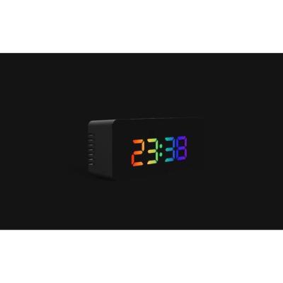 Réveil LED RGB EVOOM MIRROR - Miroir intégré avec emballage compact