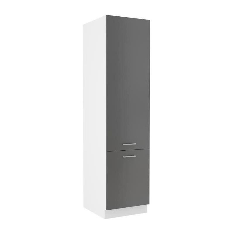 Colonne cuisine PREGO - Décor Gris Graphit - Compact et élégant