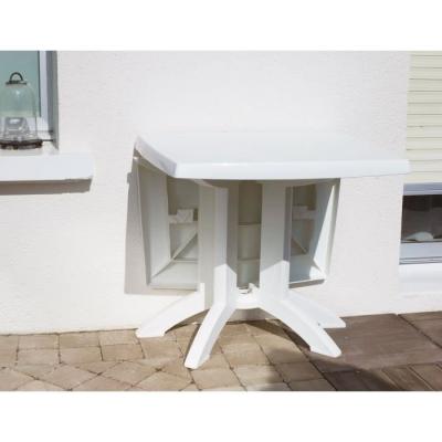 Table pliante GROSFILLEX Vega Blanc 118x77 cm pour l'extérieur