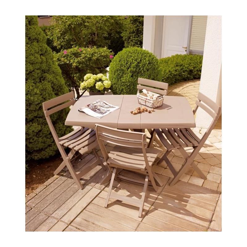 Chaise pliante Miami - GROSFILLEX - Taupe - Made in France!