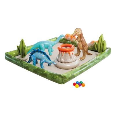 Aire de jeux gonflable Dino Aventure - 201 x 201 x 36 cm