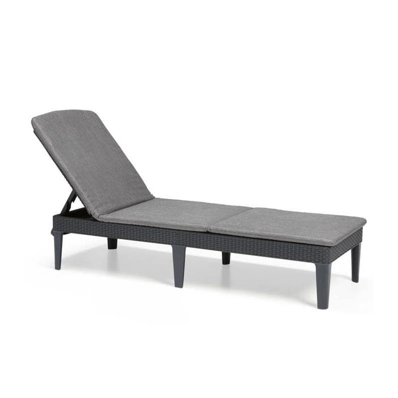 Bain de soleil Allibert by KETER - JAIPUR - Gris graphite - Dossier réglable
