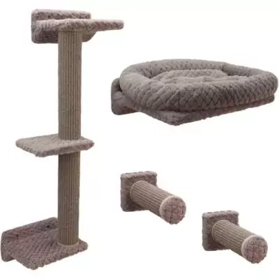 Mur d'escalade pour chats - KERBL - MONTE ALPI - Gris - ARBRE A CHAT