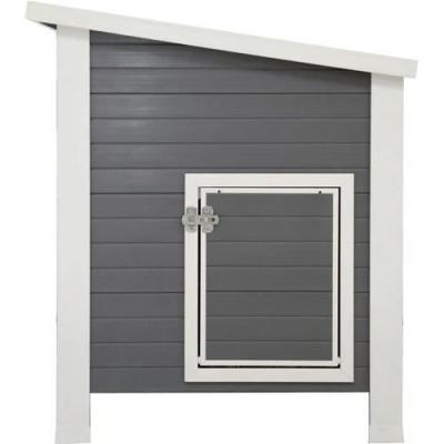 Poulailler Barney Plastique 2-4 poules - Gris/Blanc - 60% PVC 40% bois