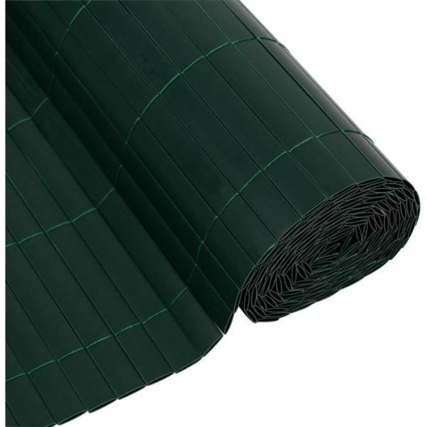 Canisse PVC double face - NATURE - 1 x 3 m - 1600 g/m² - Occultant 4/5 - Anti-UV - Vert