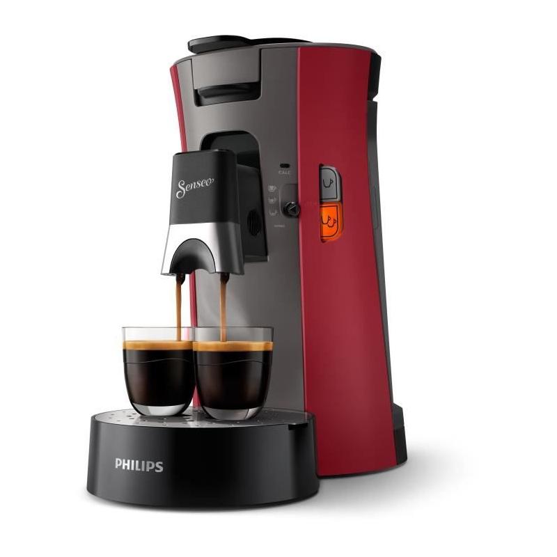 Machine à café dosettes SENSEO - PHILIPS - CSA240/91 - Rouge intense