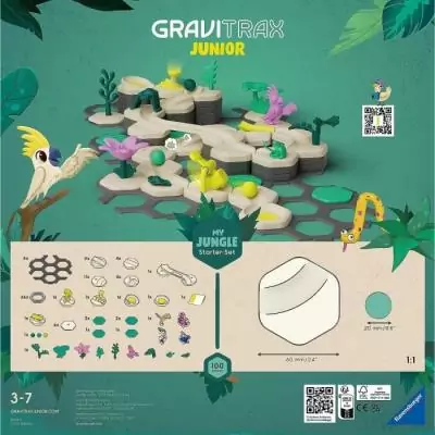 Gravitrax Junior - Starter Set My Jungle 97 pièces - Circuit de billes - Ravensburger