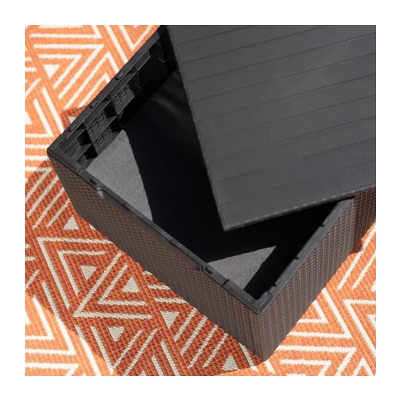 Salon de jardin avec coffre de rangement - Allibert by KETER - Gris graphite