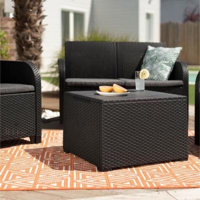 Salon de jardin avec coffre de rangement - Allibert by KETER - Gris graphite