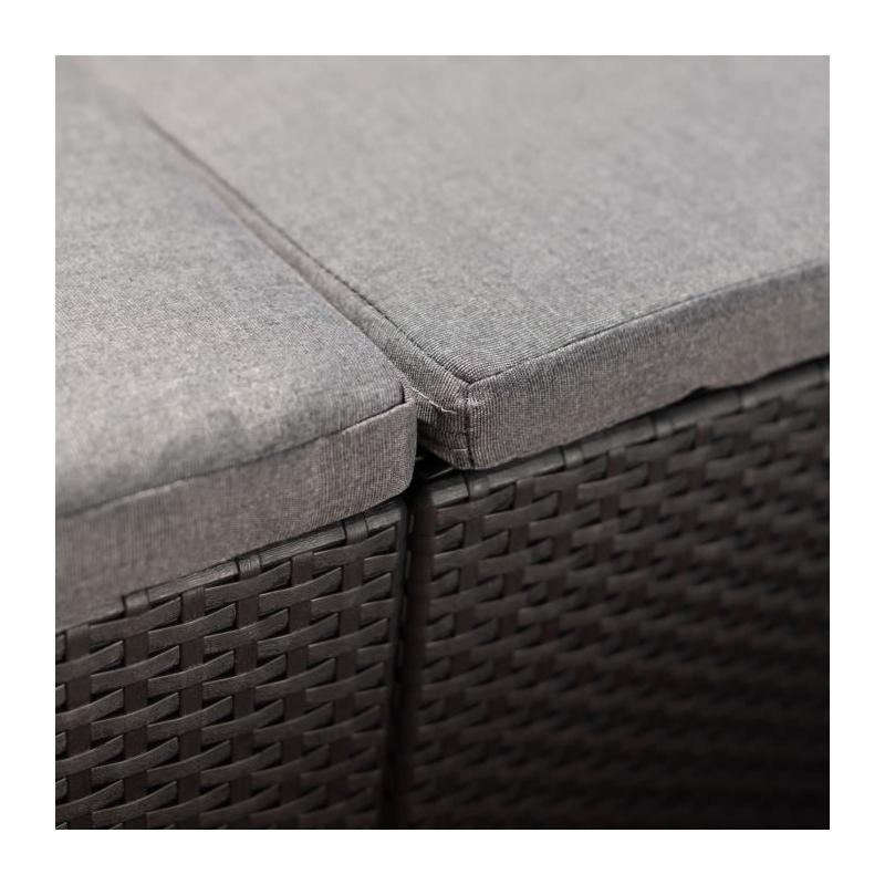 Salon de jardin avec coffre de rangement - Allibert by KETER - Gris graphite