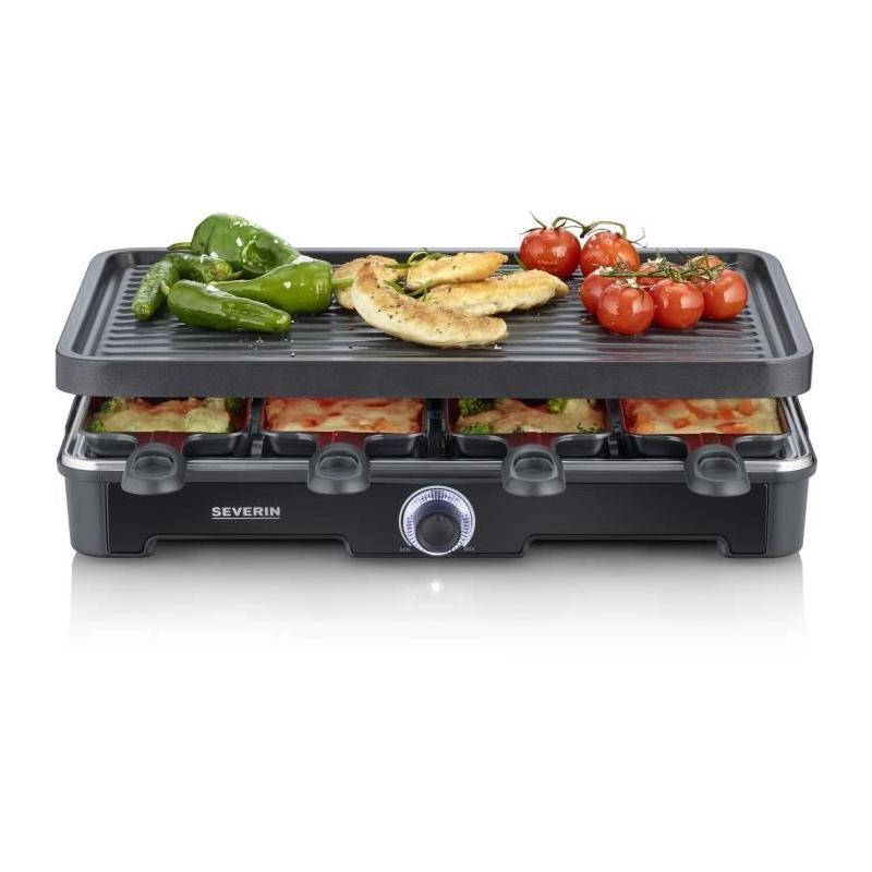 Appareil à raclette SEVERIN RG9670 - 8 pers - Plaque antiadhésive 41,7 x 26,3 cm