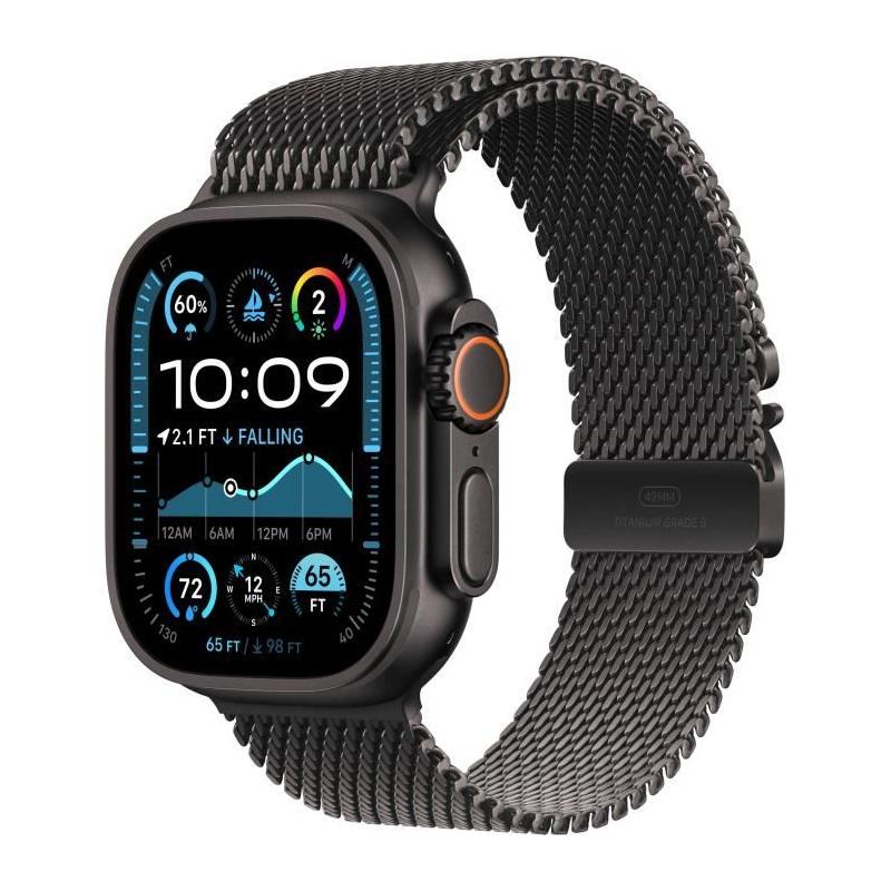 Apple Watch Ultra 2 GPS + Cellular - Boîtier Black Titanium - Bracelet Milanese Loop