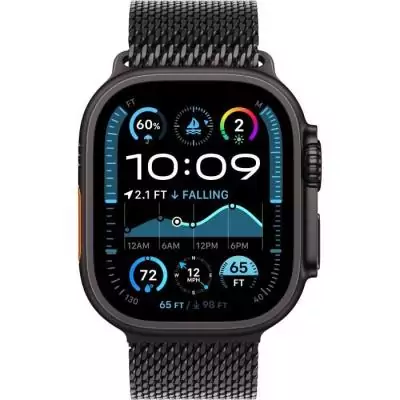 Apple Watch Ultra 2 GPS + Cellular - Boîtier Black Titanium - Bracelet Milanese Loop