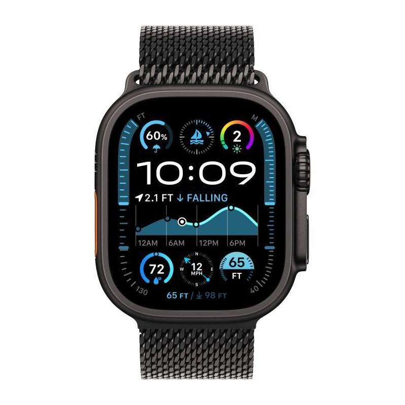 Apple Watch Ultra 2 GPS + Cellular - Boîtier Black Titanium - Bracelet Milanese Loop