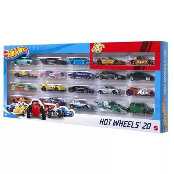 Hot Wheels - Coffret De 20 Véhicules - Petites voitures - 3 ans et + H7045