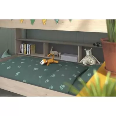 Lits superposés enfant Parisot JIM - Chene Jackson/Gris Ombre Lits superposés enfant Parisot JIM - Chene Jackson/Gris Ombre