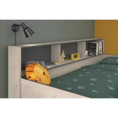 Lits superposés enfant Parisot JIM - Chene Jackson/Gris Ombre Lits superposés enfant Parisot JIM - Chene Jackson/Gris Ombre