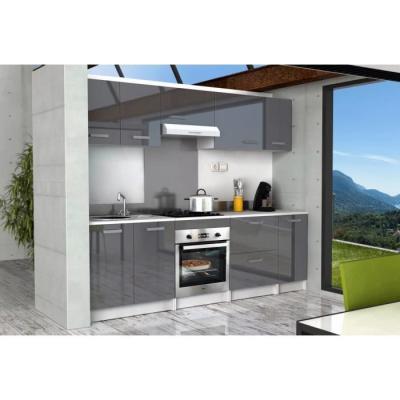 Caisson bas de cuisine 40cm - Gris brillant, Made in France
