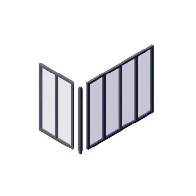 Poteau d'angle OPTIMUM - Noir - Idéal pour VERRIERE D'INTERIEUR