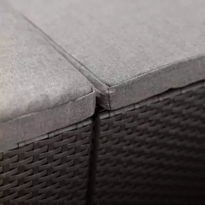 Ensemble de jardin en résine 4 personnes - SAN REMO - Gris graphite Ensemble de jardin en résine 4 personnes - SAN REMO - Gris graphite