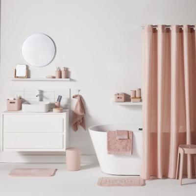 Rideau de douche gauffré rose 180x200 cm - UTILITY - TODAY