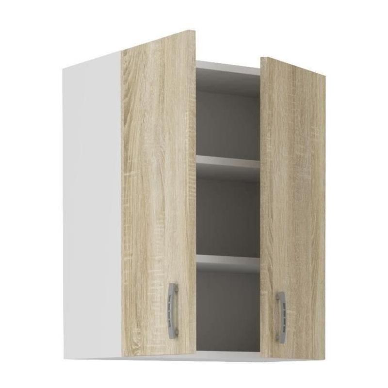 Meuble haut SARA - 2 portes - Chêne Sonoma - Pratique et élégant