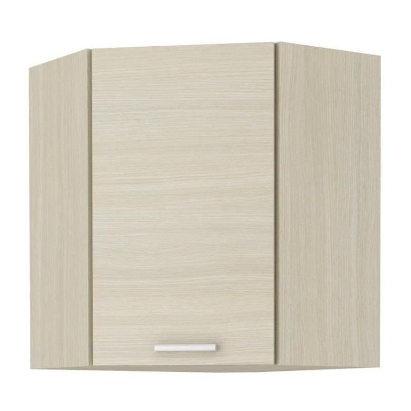 Meuble d'angle haut CHAMONIX 60/60 - Chêne clair - L58 x P58 x H72 cm