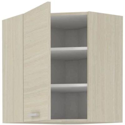 Meuble d'angle haut CHAMONIX 60/60 - Chêne clair - L58 x P58 x H72 cm