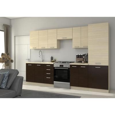 Meuble d'angle haut CHAMONIX 60/60 - Chêne clair - L58 x P58 x H72 cm