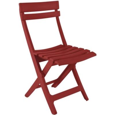 Chaise pliante GROSFILLEX MIAMI - Rouge bossa nova - Compacte et colorée