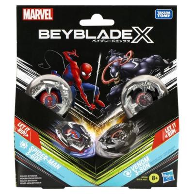 Pack Beyblade X avec Toupie Spider-Man vs Venom - Figurine Miniature