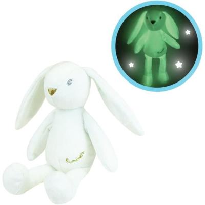 Peluche Lapin Blanc Lumineux Naturel Sans Pile 20 cm