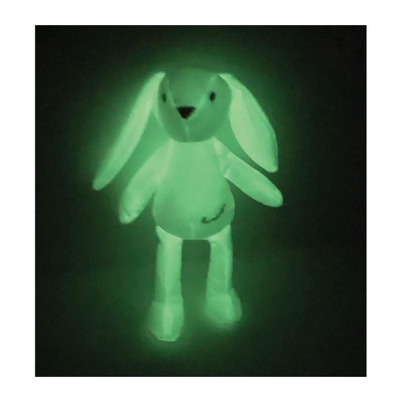 Peluche Lapin Blanc Lumineux Naturel Sans Pile 20 cm
