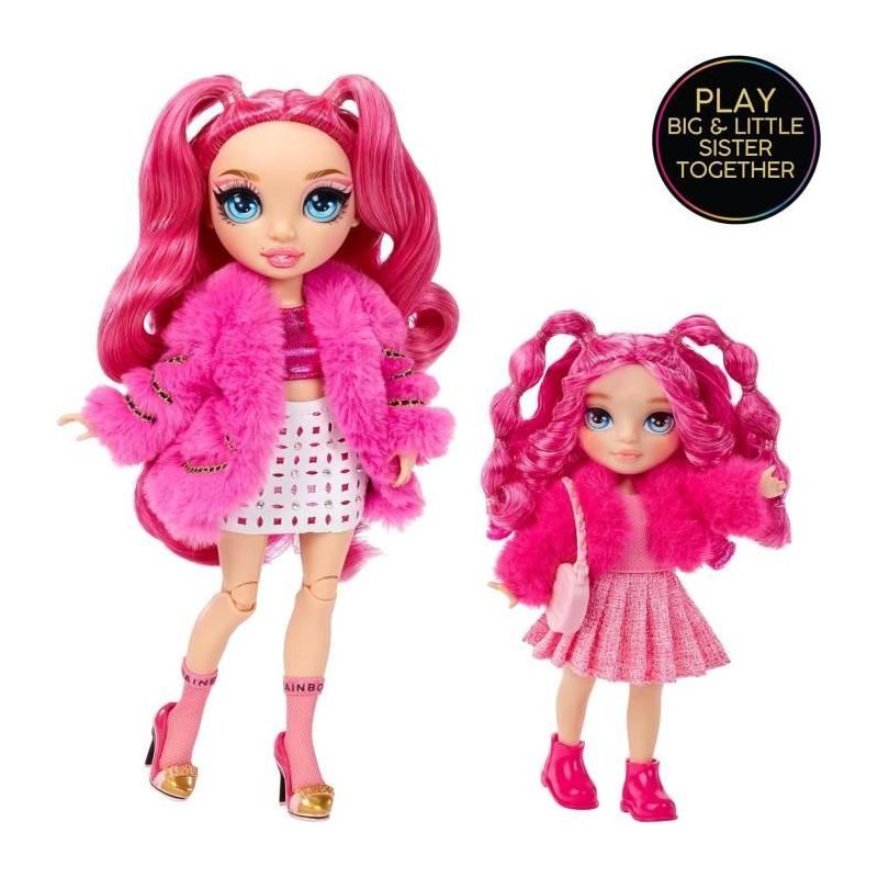 Découvrez la Rainbow High Littles - Poupée 15cm + animal de compagnie - Rose