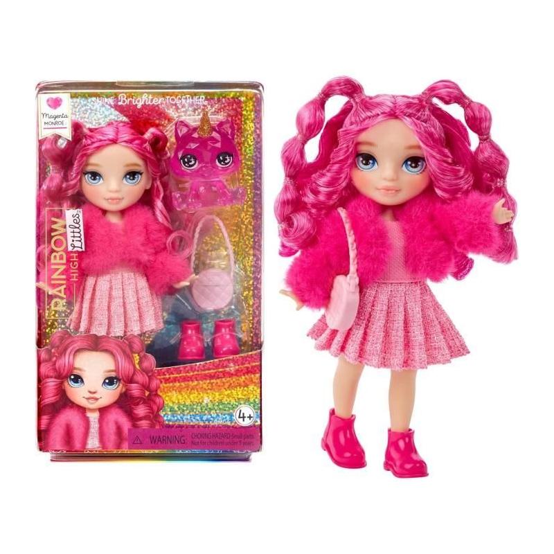 Découvrez la Rainbow High Littles - Poupée 15cm + animal de compagnie - Rose