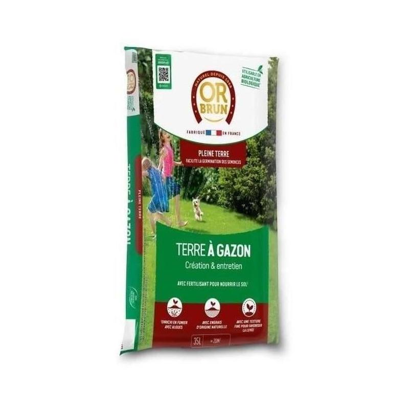 Terre à Gazon de Qualité Supérieure pour Jardins - OR BRUN