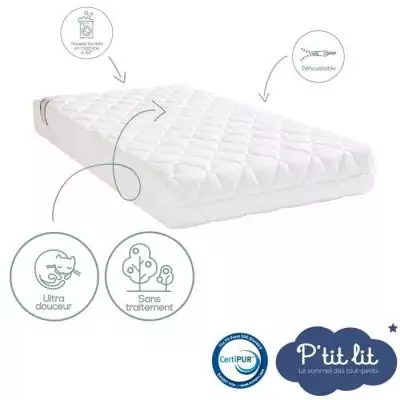 Matelas Bébé Bamboo - Douceur Viscose - 70x140x10 cm