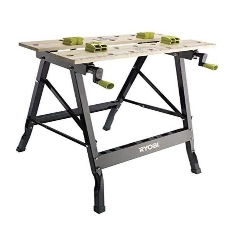 Établi pliable en bambou avec mors et clé de service - RWB01