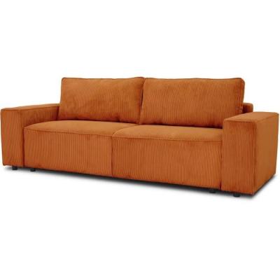 Canapé convertible terracotta JOSH 3 places - Design éco-responsable