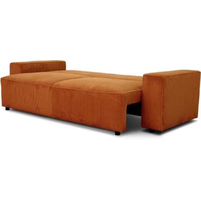 Canapé convertible terracotta JOSH 3 places - Design éco-responsable