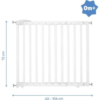 Barrière de Sécurité Deco Pop Blanc | Extensible 63-106cm | Fixation Vis