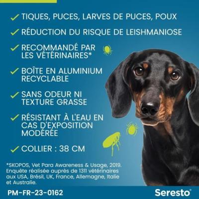 Collier Antiparasitaire Seresto pour Chien - 8kg