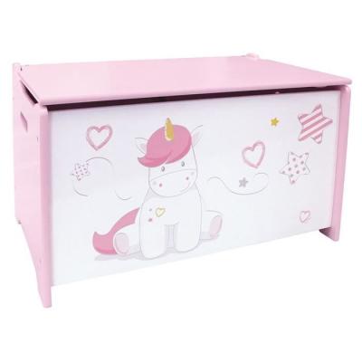 Coffre à jouets Licorne en bois pour enfant - Fun House, Rangez les trésors avec style!