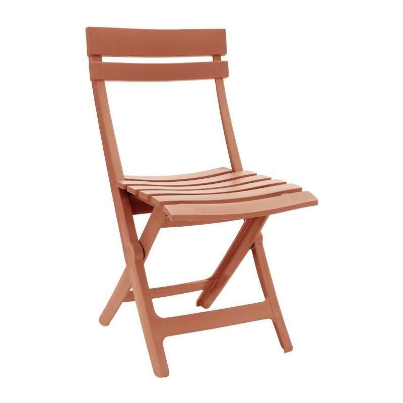 Chaise pliante terracotta GROSFILLEX - Pratique et élégante