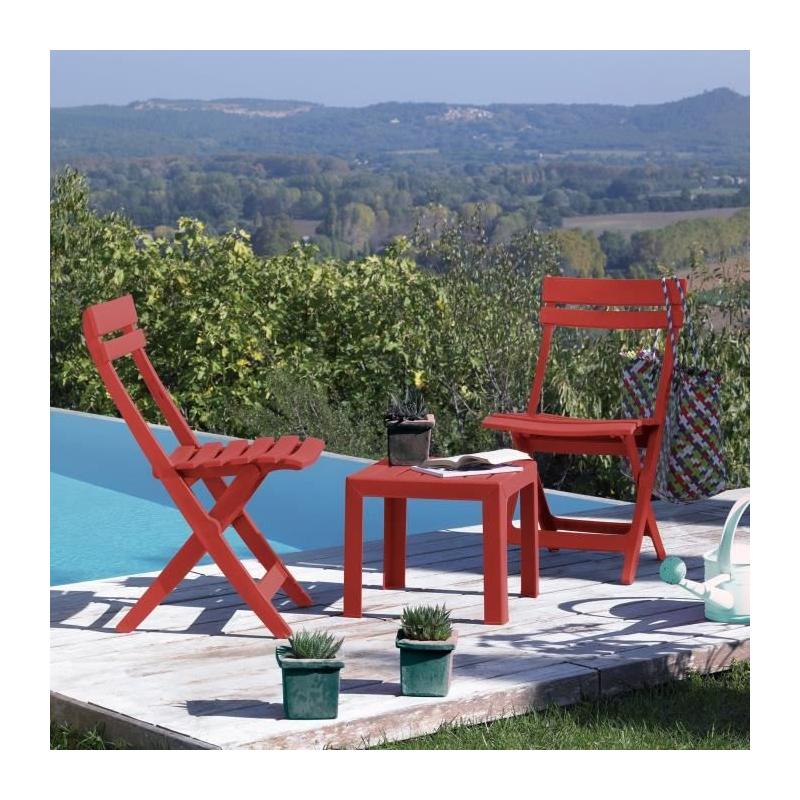 Chaise pliante terracotta GROSFILLEX - Pratique et élégante